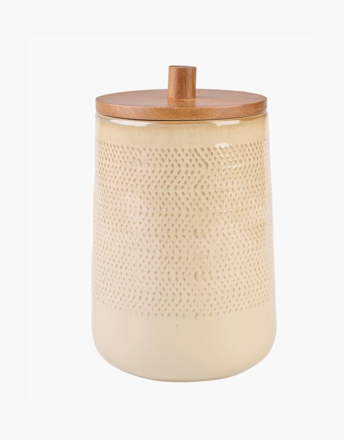 Oppbevaringskrukke beige - 15x15x23,5 cm beige - 1