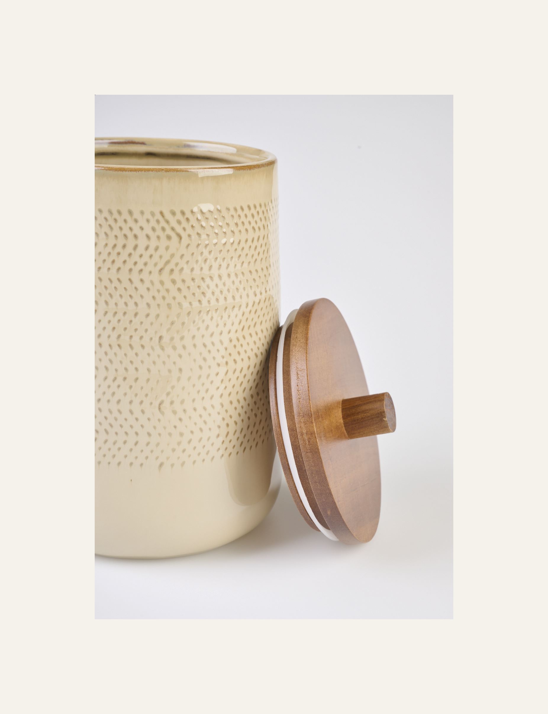 Oppbevaringskrukke beige - 2