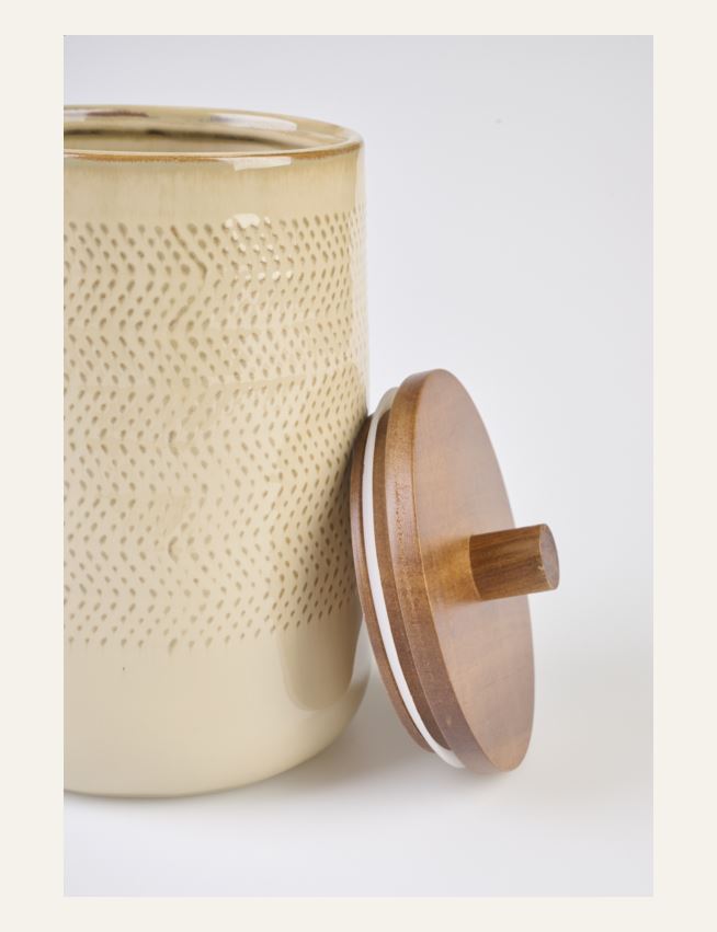 Oppbevaringskrukke beige - 2
