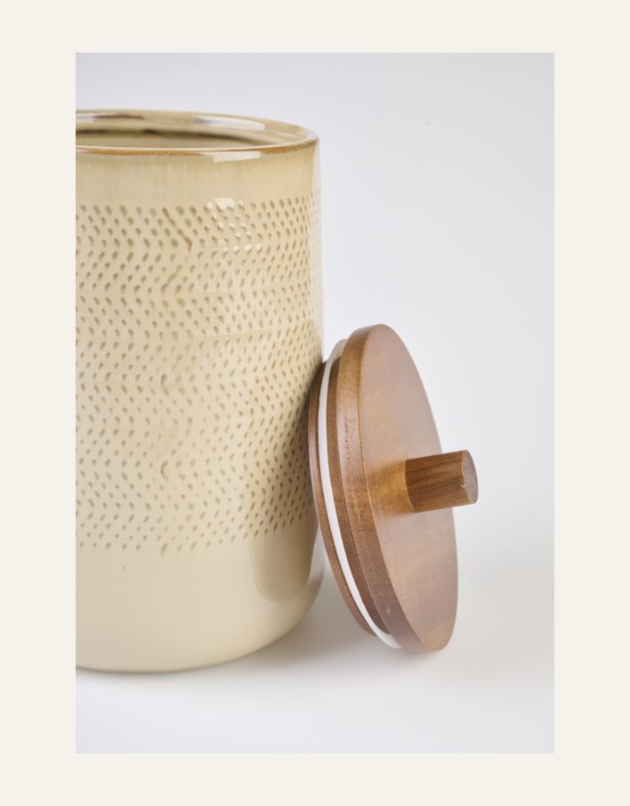 Oppbevaringskrukke beige - 2