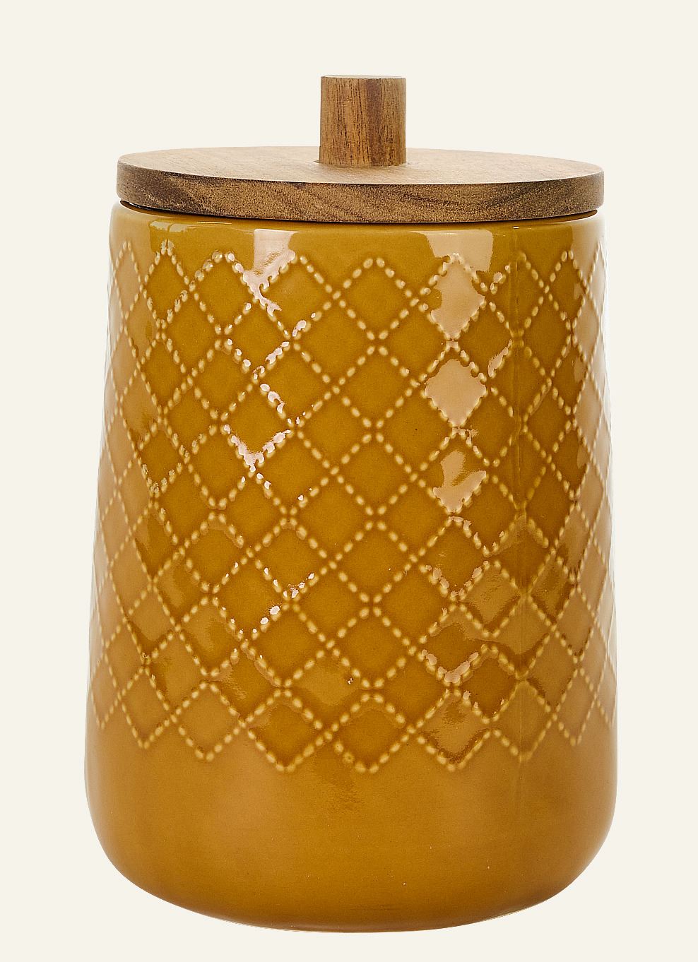 Oppbevaringskrukke gul - 14x14x20,5 cm gul - 1