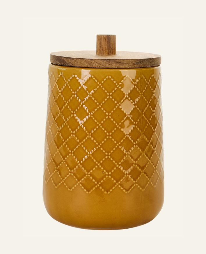 Oppbevaringskrukke gul - 14x14x20,5 cm gul - 1