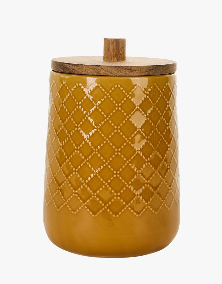 Oppbevaringskrukke gul - 14x14x20,5 cm gul - 1