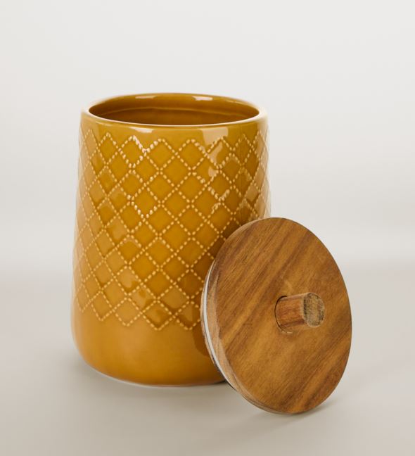 Oppbevaringskrukke gul - 2