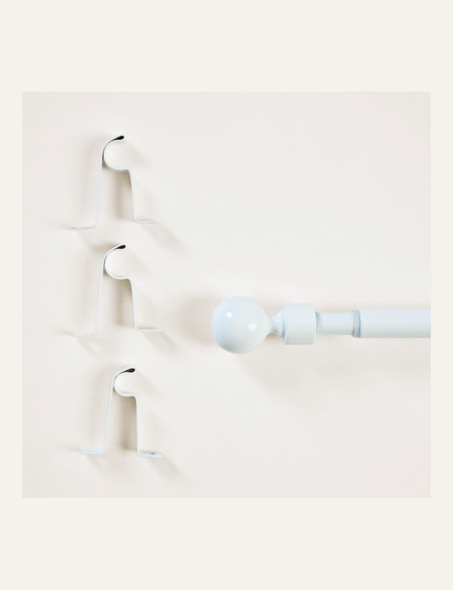 Gardinstang komplett hvit - 2