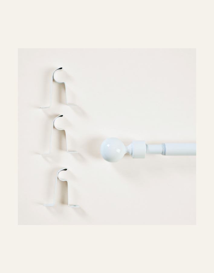 Gardinstang komplett hvit - 2