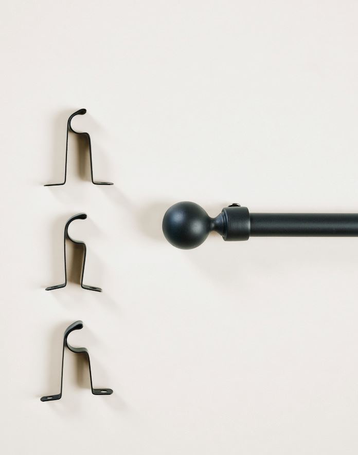 Gardinstang komplett svart - 3
