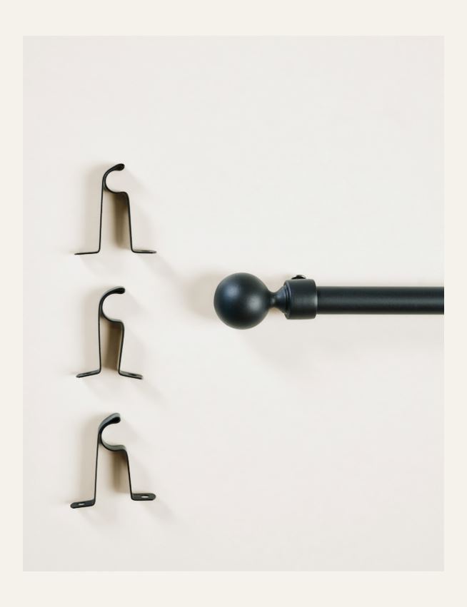 Gardinstang komplett svart - 3