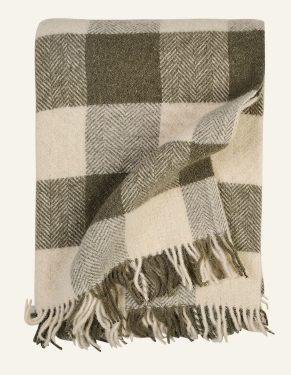 Ullpledd grønn - 130x170 cm grønn - 1
