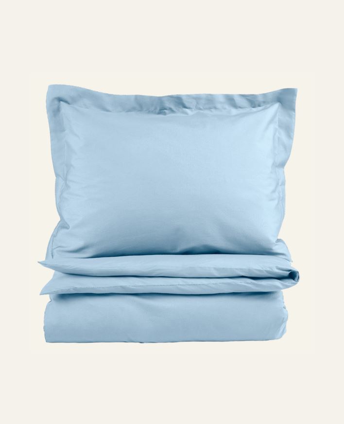 Percale sengesett tåkeblå - 140x200 cm tåkeblå - 1