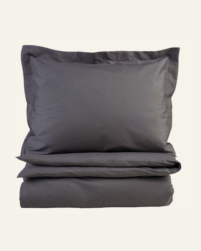 Percale sengesett mørk grå - 140x200 cm mørk grå - 1