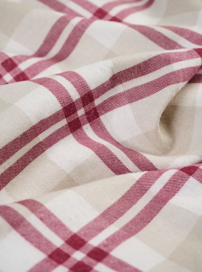Flanell sengesett              rød - 3
