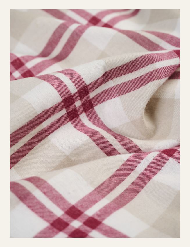 Flanell sengesett rød - 3