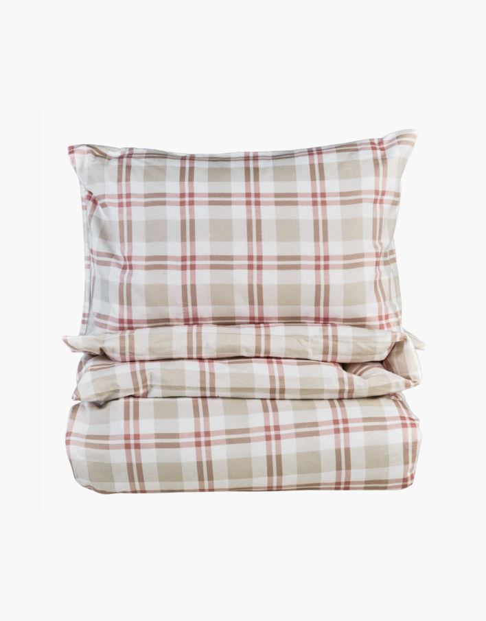 Flanell sengesett rosa - 200x220 cm rosa - 1
