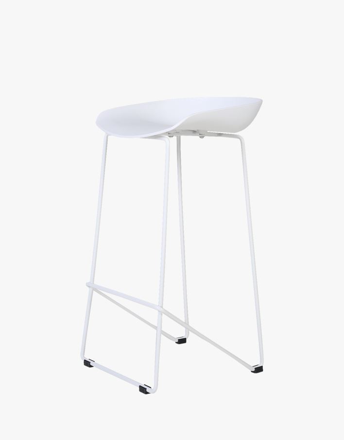 Barstol hvit - 44x43x79 cm hvit - 1