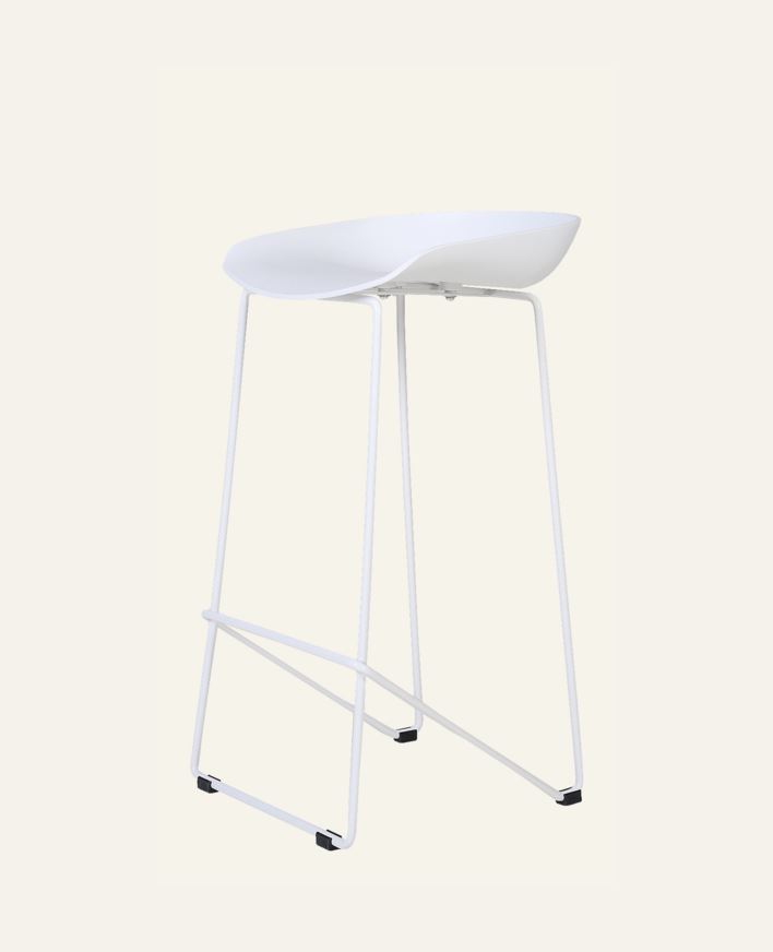 Barstol hvit - 44x43x79 cm hvit - 1