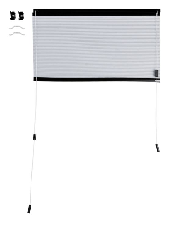 Premium opp&ned dobbel plisségardin m/snortrekk 25mm multi - 3