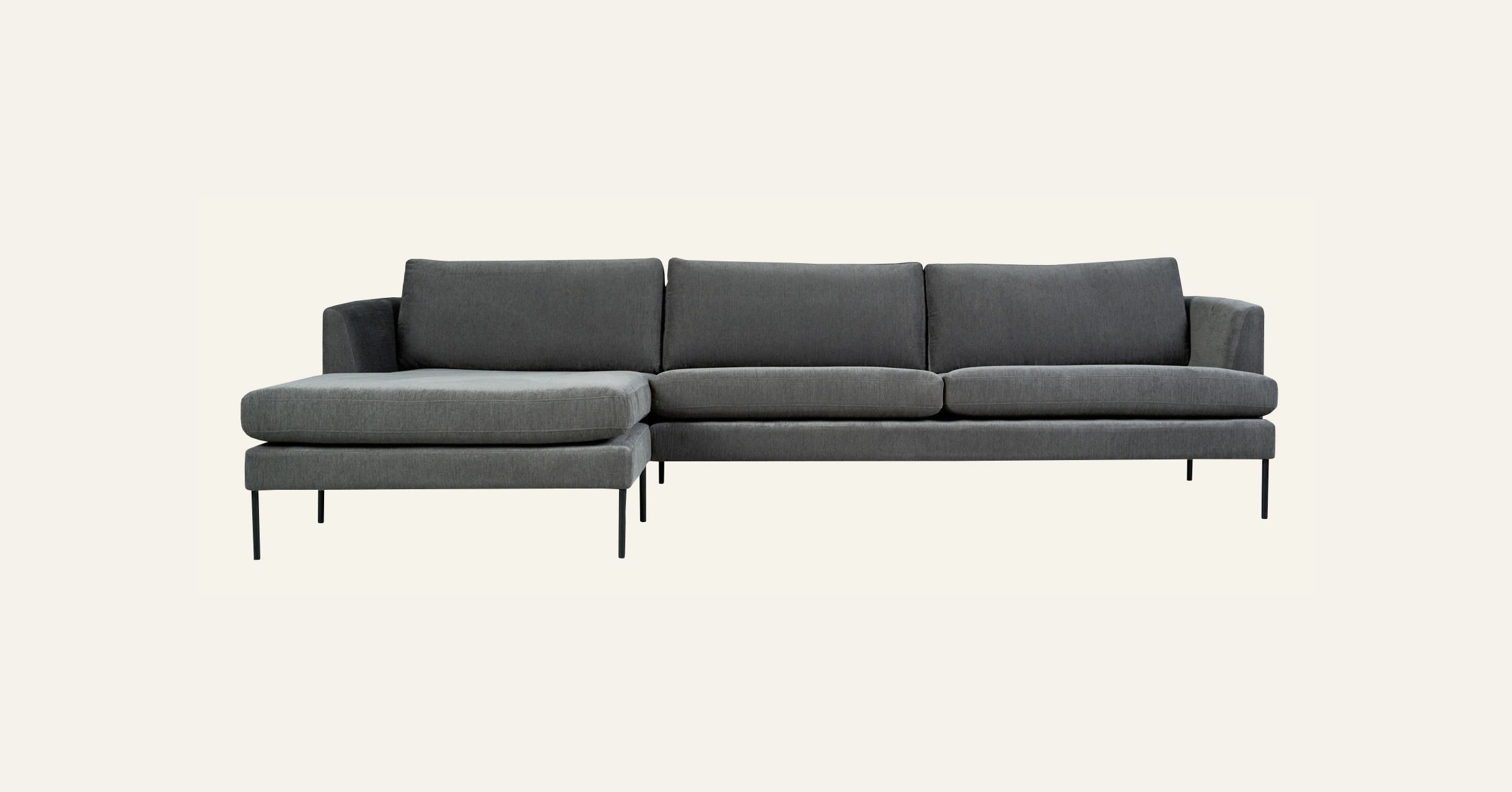 Sofa sjeselong venstre grå - 2