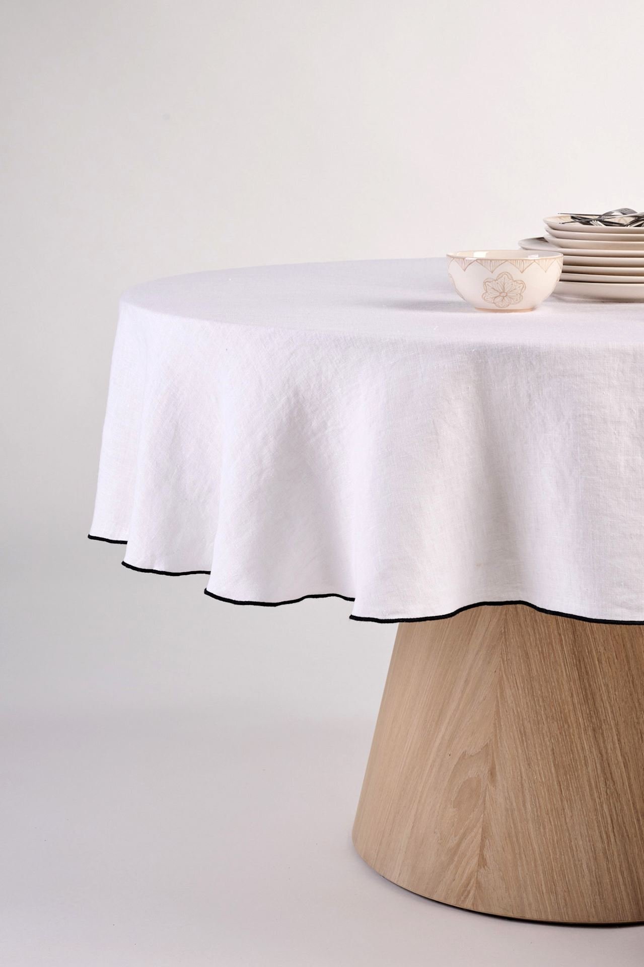 Rund linduk hvit - 4