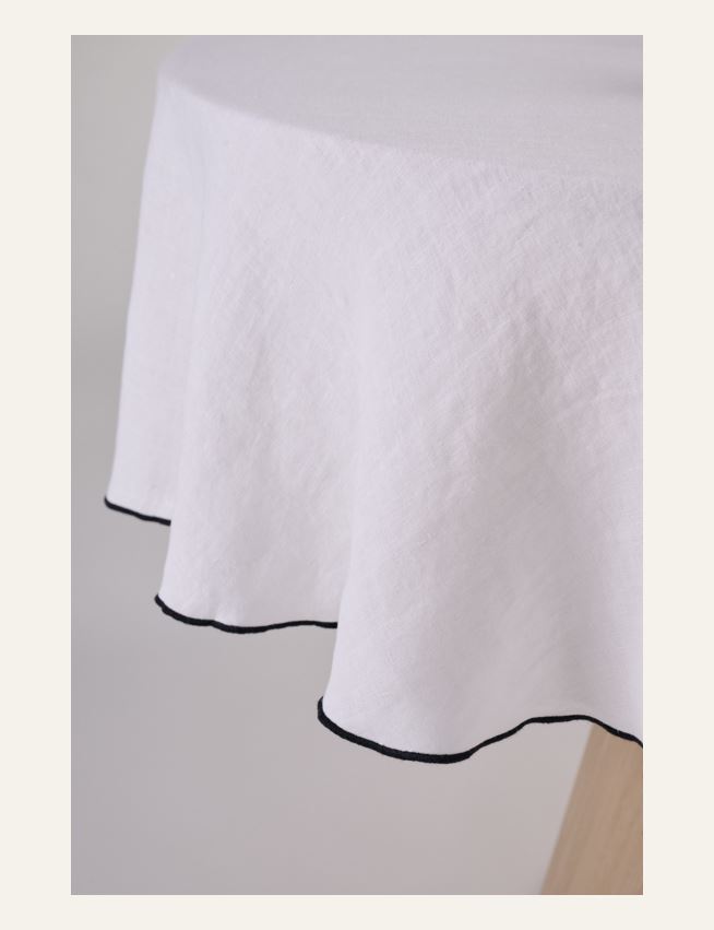 Rund linduk hvit - 3