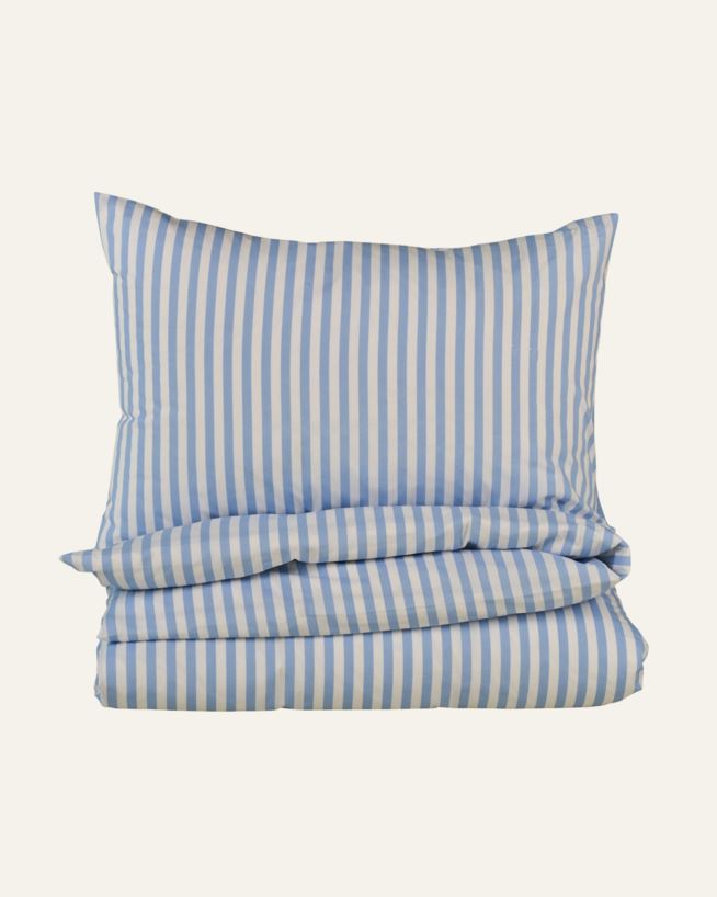 Bomull sengesett indigo blå - 140x220 cm/50x70 cm indigo blå - 1