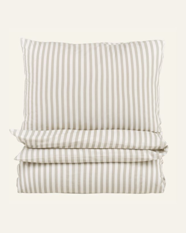 Bomull sengesett beige - 140x200 cm/50x70 cm beige - 1