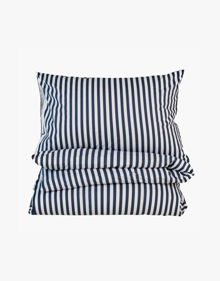 Bomull sengesett marineblå - 140x200 cm marineblå - 1