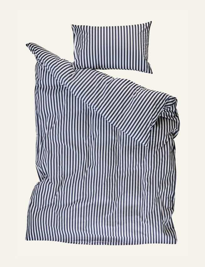 Bomull sengesett marineblå - 2