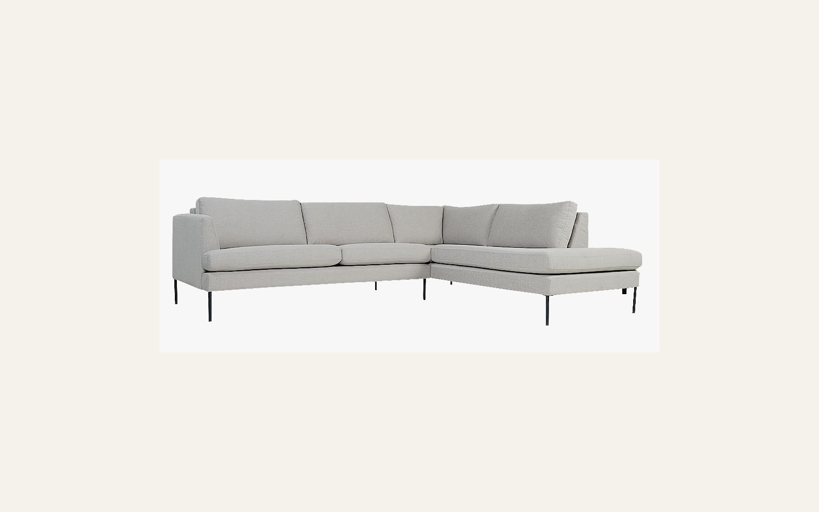 Sofa åpen ende høyre beige - 5