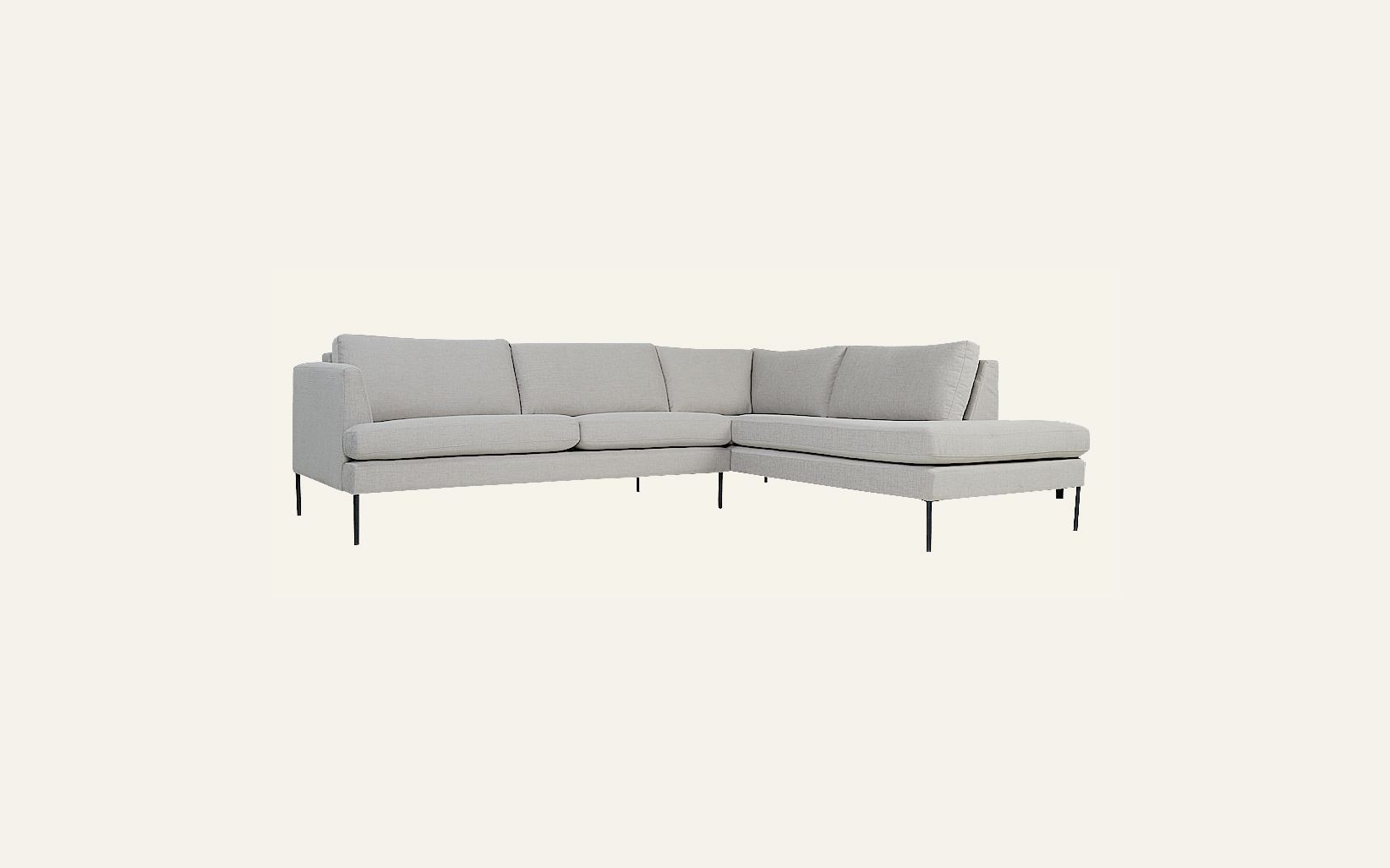 Sofa åpen ende høyre beige - 5