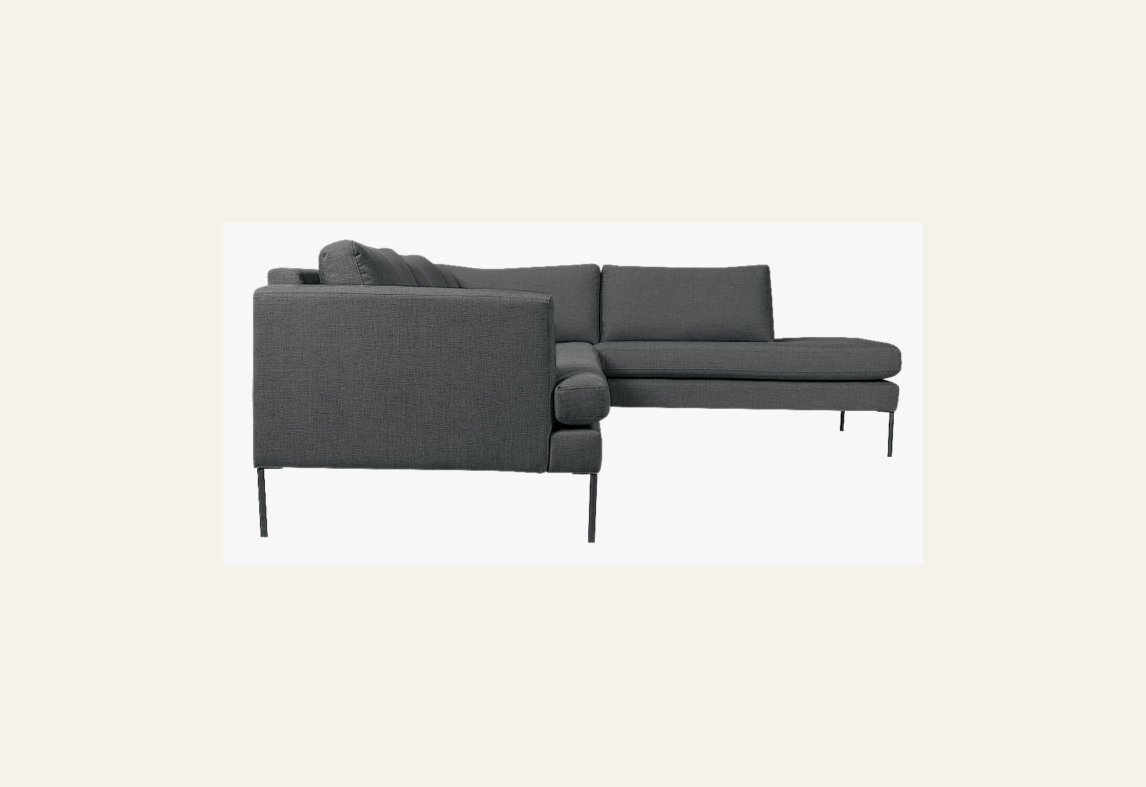 Sofa åpen ende høyre grå - 2