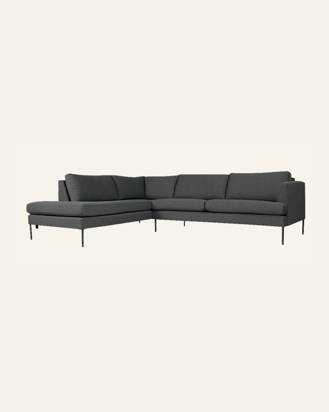 Sofa åpen ende venstre grå - 269x220x80 cm grå - 1
