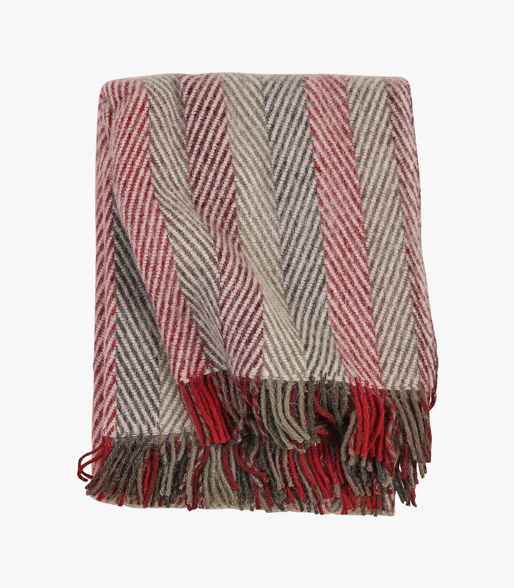 Ullpledd multi rød - 130x170 cm multi rød - 1