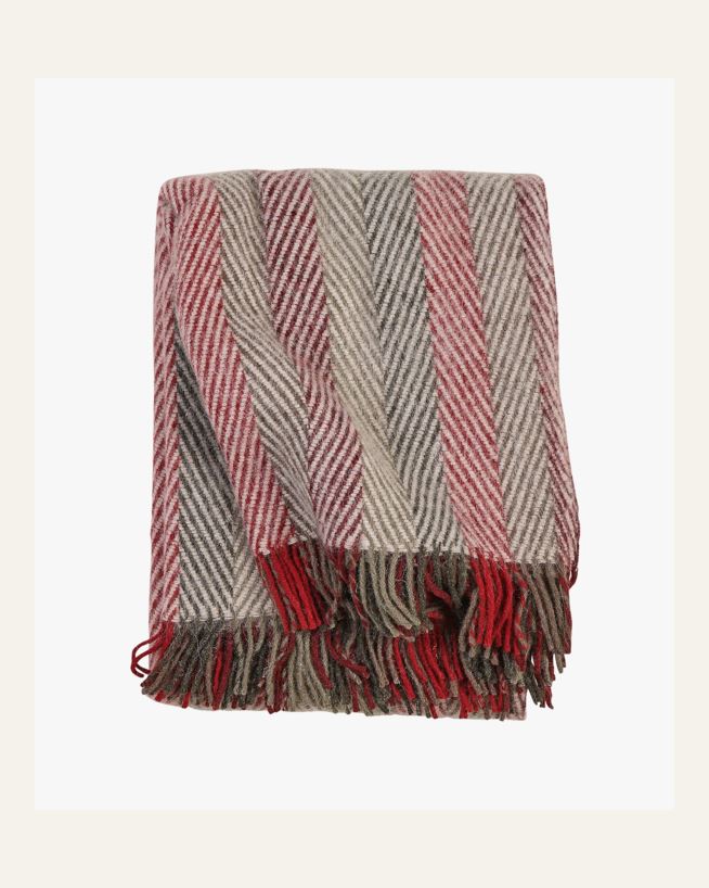 Ullpledd multi rød - 130x170 cm multi rød - 1