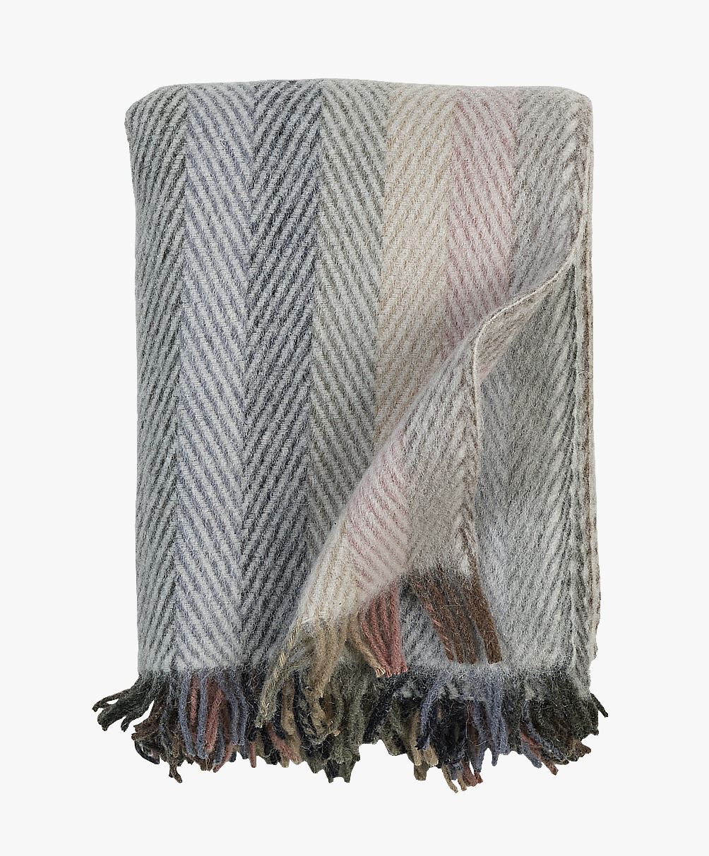 Ullpledd multi blå - 130x170 cm multi blå - 1