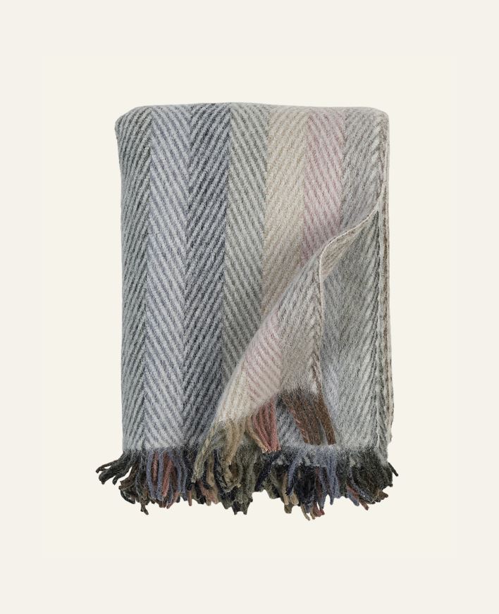 Ullpledd multi blå - 130x170 cm multi blå - 1