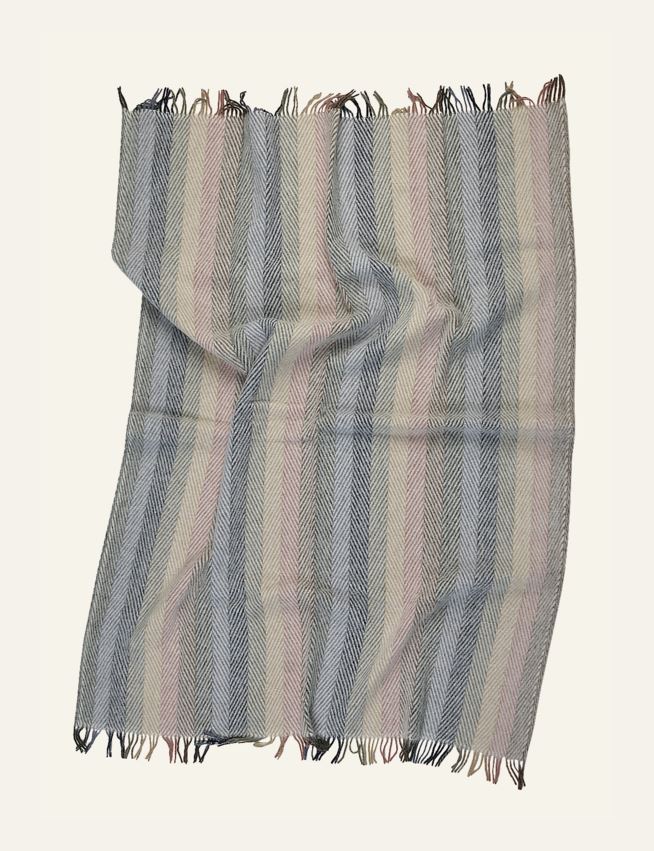 Ullpledd multi blå - 2