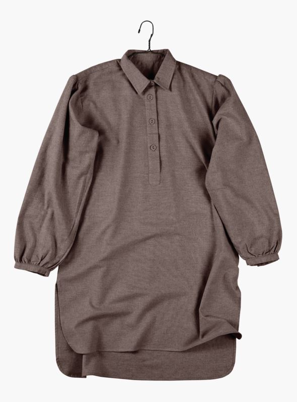 Nattskjorte brun - L/XL brun - 1