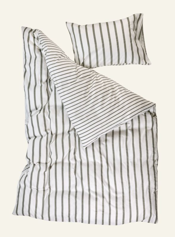 Flanell sengesett              olivengrønn - 4