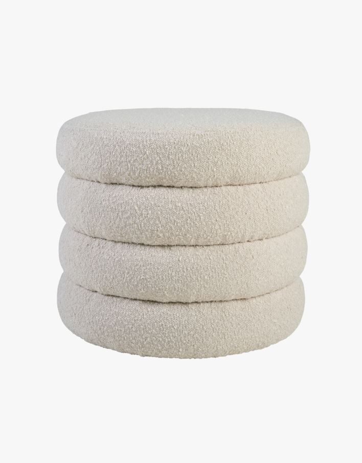 Puff lys beige - 50x50x43 cm lys beige - 1