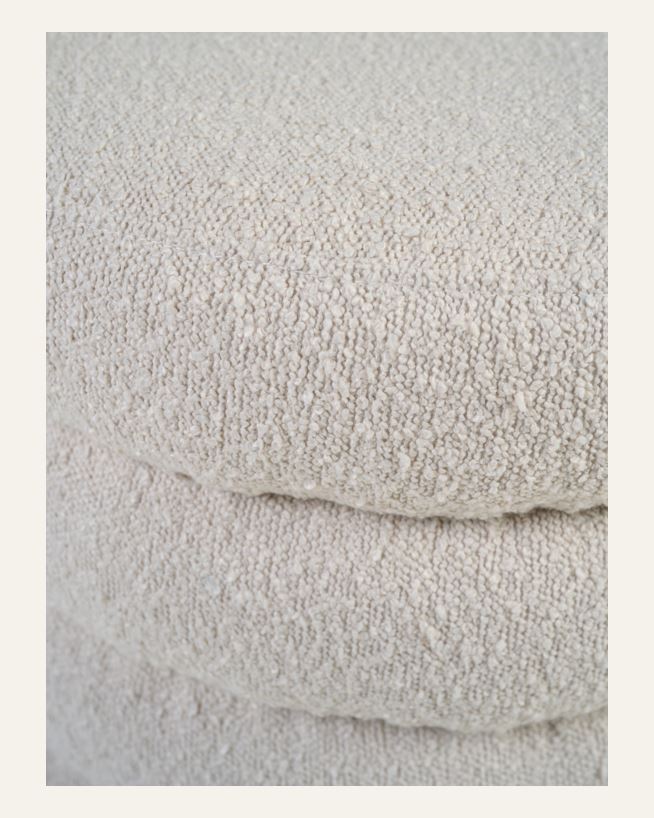 Puff lys beige - 50x50x43 cm lys beige - 1