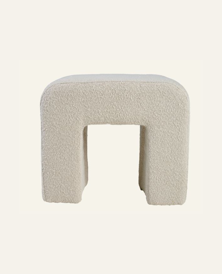 Puff lys beige - 40x50x43 cm lys beige - 1