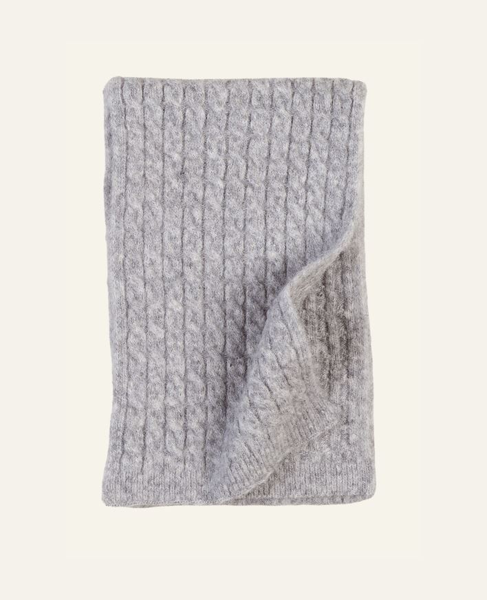 Strikket skjerf lys grå - 23x146 cm lys grå - 1