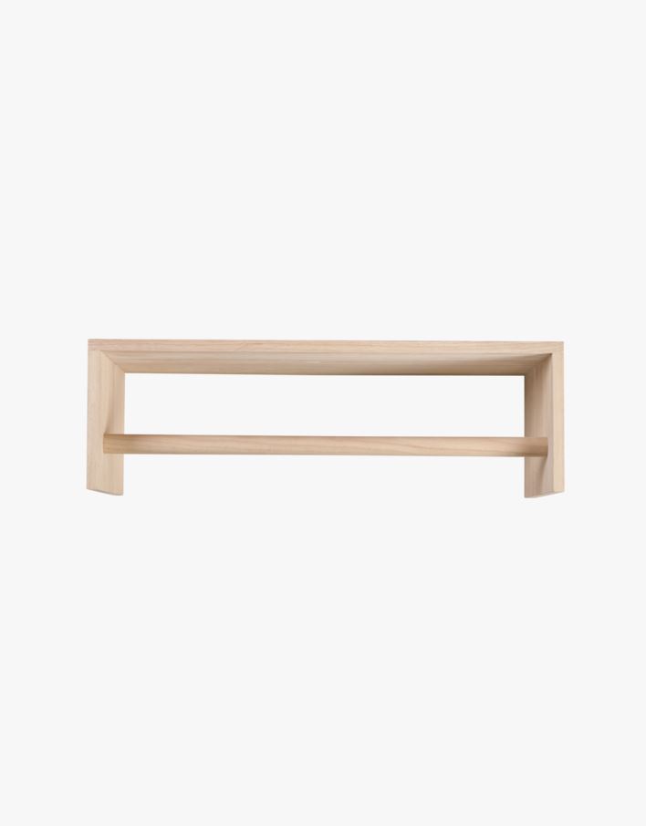 Hylle m/stang lys natur - 60x32x19 cm lys natur - 1