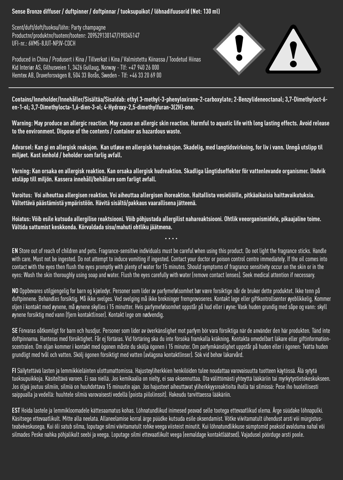 Duftpinner bronse - 4