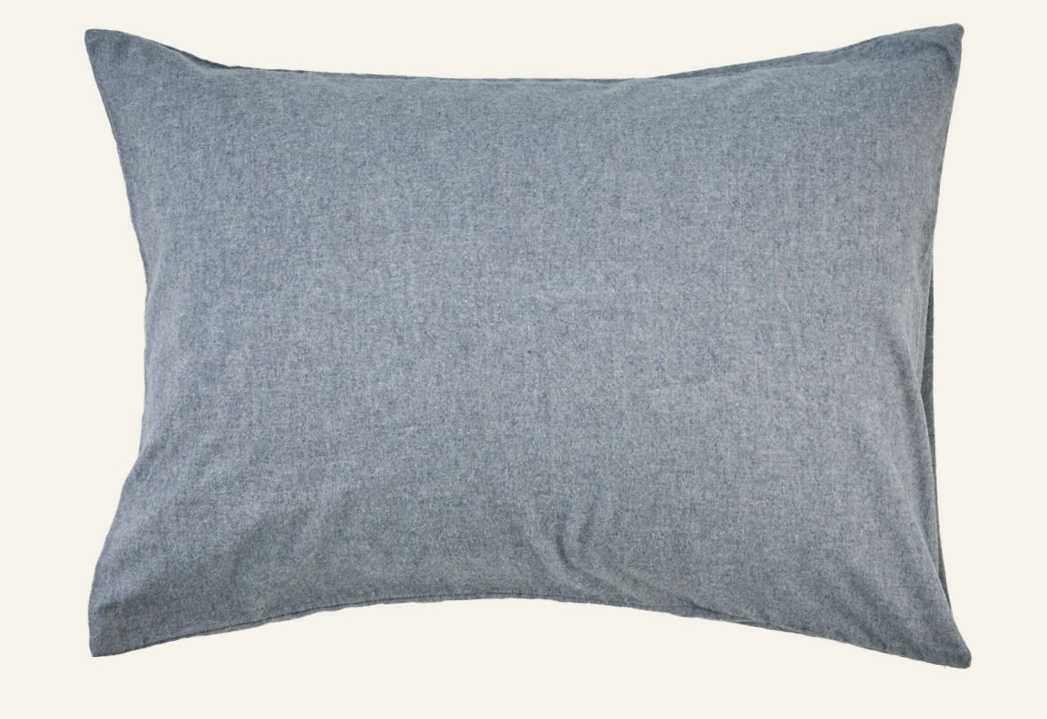 Garnfarget flanell putevar gråblå - 70x100 cm gråblå - 1