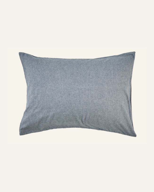 Garnfarget flanell putevar gråblå - 70x100 cm gråblå - 1