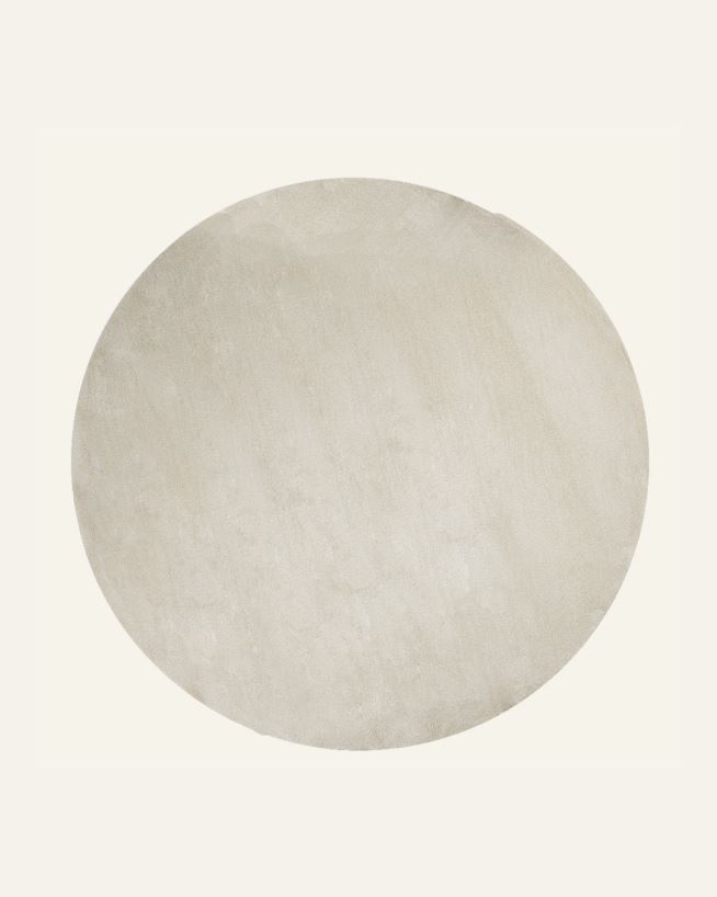 Rundt teppe lys beige - ø200 cm lys beige - 1