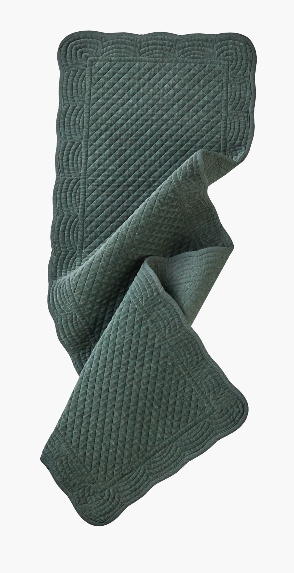 Løper mørk grønn - 33x110 cm mørk grønn - 1