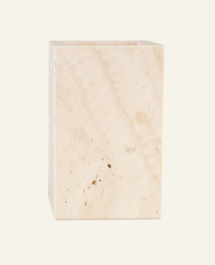 Tannbørsteholder beige - 7x7x11 cm beige - 1